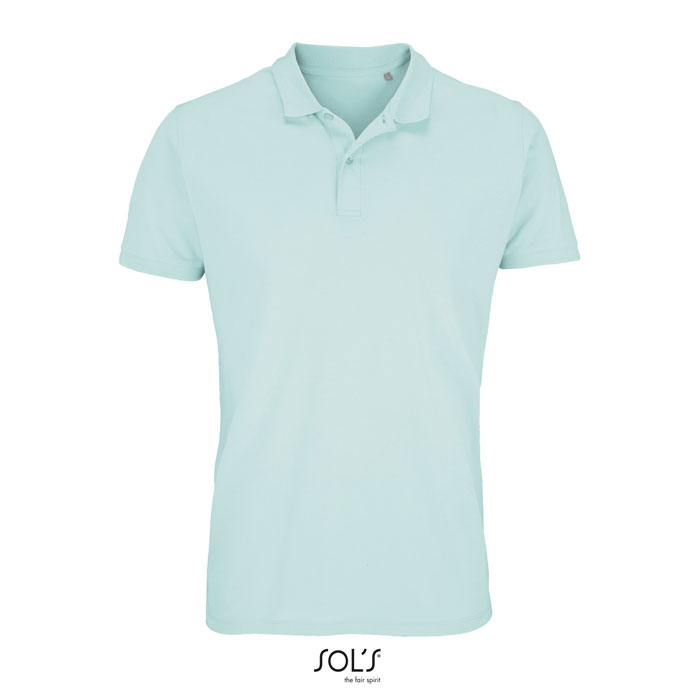 Polo homme coton bio personnalisé 170g - PLANET Bleu Artique